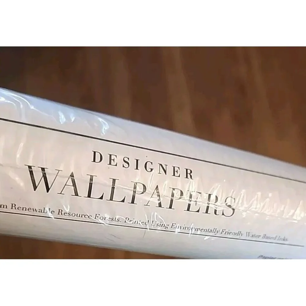 Seabrook‎ GREEN GRANADA Wallpaper, Green & White. One Double Roll